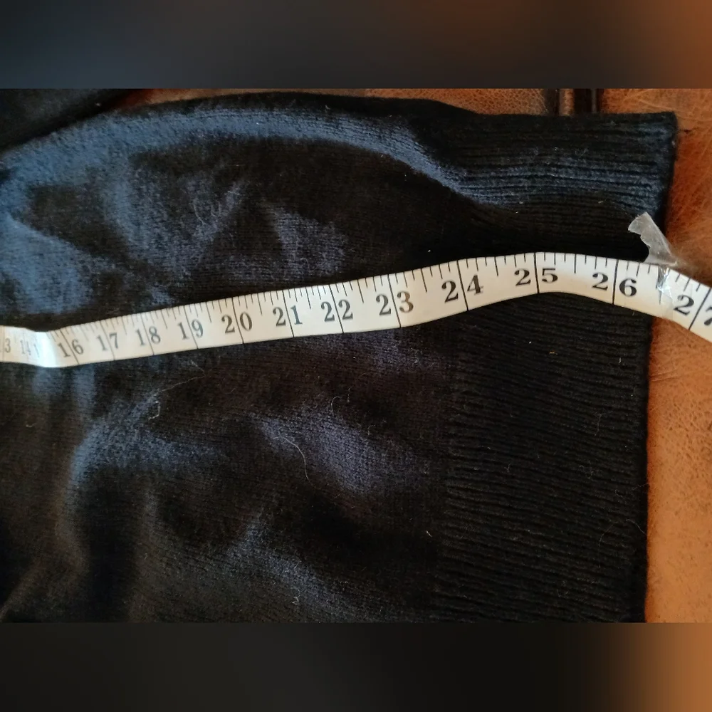 Amazon Essentials Cotton Nylon Wool Blend Mens Black Sweater size Small
